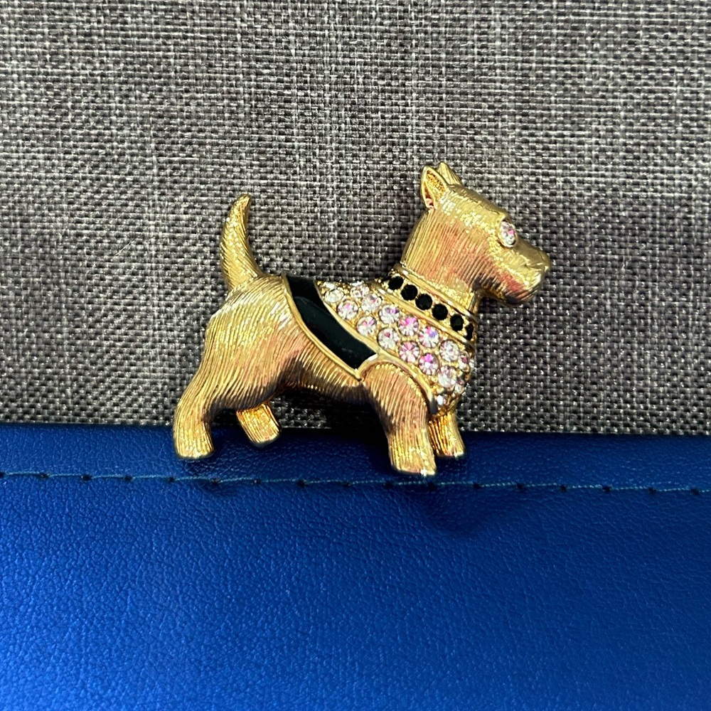 Swarovski Crystal Scottish Terrier Dog Brooch